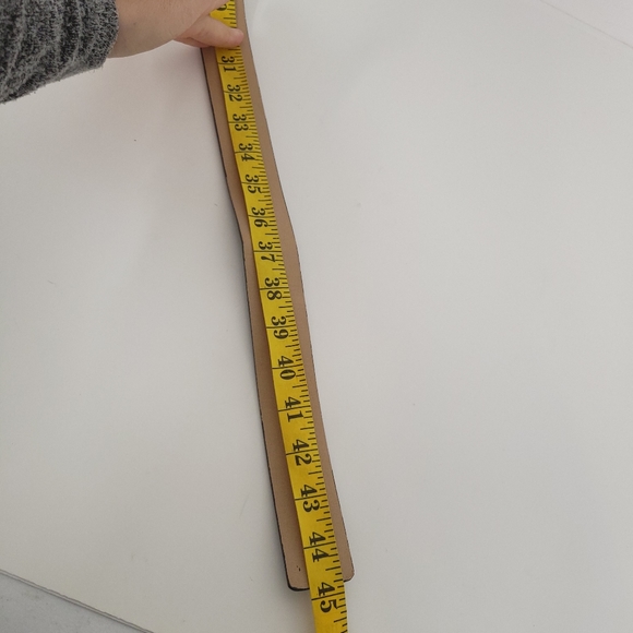 MICHAEL KORRS BELT BLACKWITH PRINTED MK LOGO SILVERBUCKLE Women's Extra Large - Picture 5 of 9